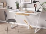 Bureau FOCUS Marron - Blanc - Bois manufacturé - 120 x 84 x 60 cm