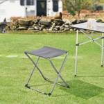 Tabouret et table de camping Barete Gris - Métal - Textile - 47 x 47 x 37 cm