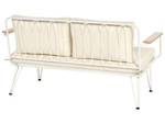 Sitzgruppe MONTESILVANO 5-tlg Beige - Braun - Weiß - Metall - 68 x 77 x 141 cm