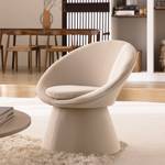 Fauteuil en velours beige Beige - Textile - 64 x 75 x 74 cm