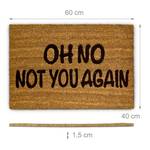 Paillasson fibre coco Oh No Not You Noir - Marron - Fibres naturelles - Matière plastique - 40 x 2 x 60 cm