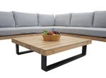 Garten-Garnitur H54 (2-teilig) Schwarz - Braun - Grau - Metall - Holzart/Dekor - Holz teilmassiv - 255 x 75 x 255 cm