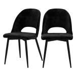 Chaise Pénélope (Lot de 2) Noir