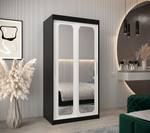 Armoire à portes coulissantes promo t3 Noir - Blanc - Largeur : 100 cm - 2 porte