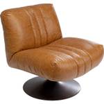 Fauteuil pivotant Napa Marron - Cuir véritable - 72 x 74 x 78 cm