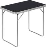 Campingtisch Greta Schwarz - Holzwerkstoff - Metall - Kunststoff - 80 x 70 x 50 cm