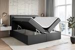 Boxspringbett - ORGOL Hochglanz Schwarz - Breite: 180 cm - H3