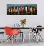 Metallbild Speedy Boats Metall - 144 x 44 x 6 cm