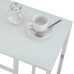 Table d'appoint BELGRAD Blanc - Verre - 46 x 61 x 27 cm