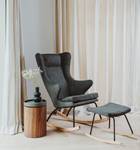 Chaise à bascule pour maman De Luxe Noir - Bois manufacturé - 70 x 106 x 96 cm