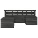 Garten-Lounge-Set Braun - Massivholz - Holzart/Dekor - 60 x 72 x 60 cm