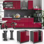 Meuble bas sous-évier Fame-Line 35556 Anthracite - Bordeaux brillant