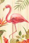 Tableau Flamant rose tropical 30 x 45 cm - Verre