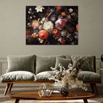 Leinwandbild Blumen Vintage Dark Rose 120 x 80 x 3 cm