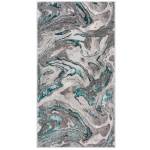 Tapis de salon moderne tissé plat SIRE Turquoise - 200 x 290 cm