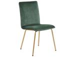 Chaise de salle à manger RUBIO Vert émeraude - Doré - Vert