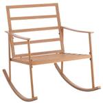 Rocking chair extérieur métal Bois clair Métal - 65 x 73 x 95 cm