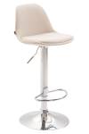 Tabouret de bar Kiel Blanc crème - Argenté