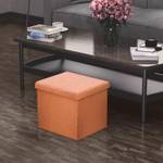 Sitzhocker Sitzwürfel Fußhocker Hocker Orange - Textil - 30 x 30 x 30 cm