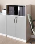 Armoire de bureau ZEHNA Gris - Gris lumineux - Blanc