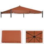 Toit de rechange toit pergola Cadiz 4x4m Marron - Orange