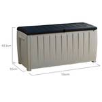 Outdoor Aufbewahrungsbox Grau - Polyrattan - 124 x 63 x 124 cm