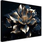 KUNSTDRUCK Elegant Metallic Flower 90 x 60 cm