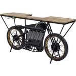 Konsole Motorbike Schwarz - Metall - 180 x 90 x 43 cm