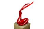 Skulptur Sinnliche Noblesse Rot - Kunststein - Kunststoff - 31 x 60 x 29 cm