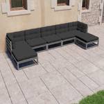 Salon de jardin (lot de 7) 3009736-2 Anthracite - Gris