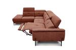 Ecksofa Avena (5-Sitzer mit Relax) Dunkelorange - Ecke davorstehend links