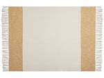 Couverture SALME Beige - Orange - Fibres naturelles - 130 x 1 x 170 cm