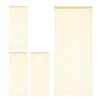 4x Rideau de fil beige Beige - Textile - 90 x 245 x 1 cm