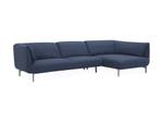Sofa ANGELINA Blau - Textil - 153 x 76 x 255 cm