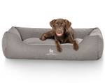 Hundebett Crispino mit Handwebcharakter Grau - 105 x 155 cm