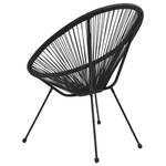 Gartenstühle 2er Set D8003 Schwarz - Rattan - 83 x 30 x 71 cm