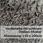 Kuscheldecke FYNN Wellendesign 150x200cm Grau - Textil - 200 x 1 x 150 cm