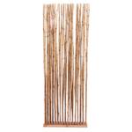 Paravent en bois et tiges de bambou Beige - Bambou - 66 x 180 x 14 cm