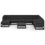 Garten-Lounge-Set (9-teilig) 3009816-2 Schwarz - Braun