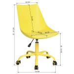 Chaise de bureau scandinave jaune Jaune - Matière plastique - 56 x 82 x 48 cm