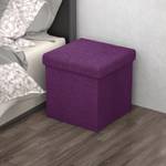 Sitzhocker Sitzwürfel Fußhocker Hocker Violett - Textil - 30 x 30 x 30 cm