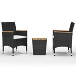 Bistro-Set-k310 ( 3-tlg ) Schwarz - Braun