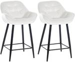 Tabourets de bar Gibson 76 Lot de 2 Blanc pur