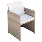 Gartenstuhl Beige - Metall - Rattan - 56 x 85 x 52 cm