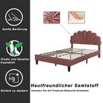 Polsterbett Aether Ⅵ Rot - Holzwerkstoff - Metall - Massivholz - Textil - 150 x 111 x 206 cm