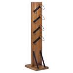 Porte bouteille avec 4 supports - VINO Marron - En partie en bois massif - 25 x 106 x 30 cm