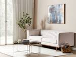 3-Sitzer Sofa SKAULE Beige - Eiche Dunkel