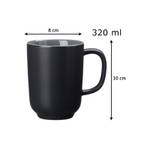 Kaffeebecher Jasper 4er Set Schwarz