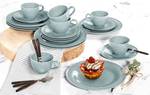 Untertassen Beat Color Glaze 6er Set Blau - 14 x 14 cm