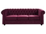 Couchgarnitur CHESTERFIELD 3er-Set Bordeaux